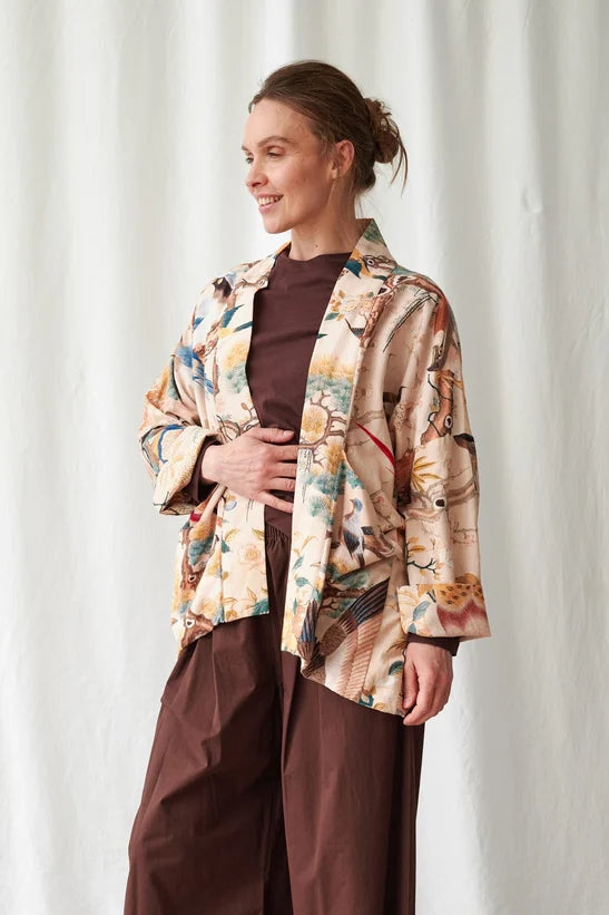 Hummingbird Jacket by One Hundred Stars in Nude