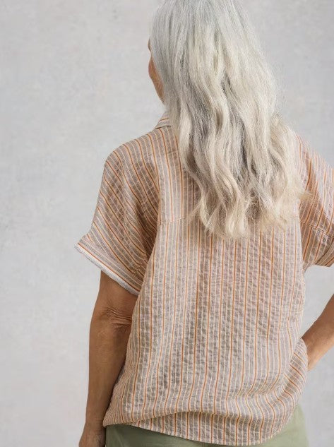 Orla Pop Over Shirt by White Stuff in Natural