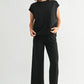 Wide Leg Ponte Knit Pants by Fun2Fun in Black