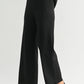 Wide Leg Ponte Knit Pants by Fun2Fun in Black