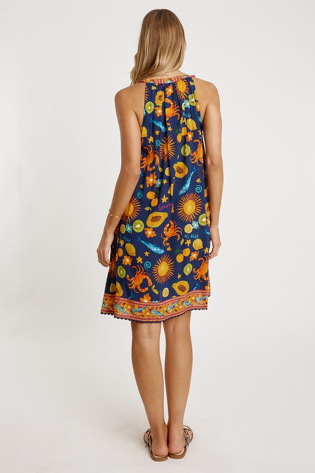 Aliyah Sundress by Lula Life in Navy