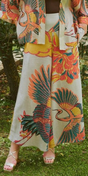 Crane Stone Palazzo Pants by One Hundred Stars