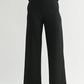 Wide Leg Ponte Knit Pants by Fun2Fun in Black