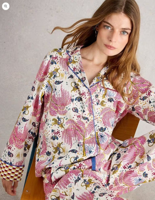 Nina Organic PJ Shirt by White Stuff in Natural