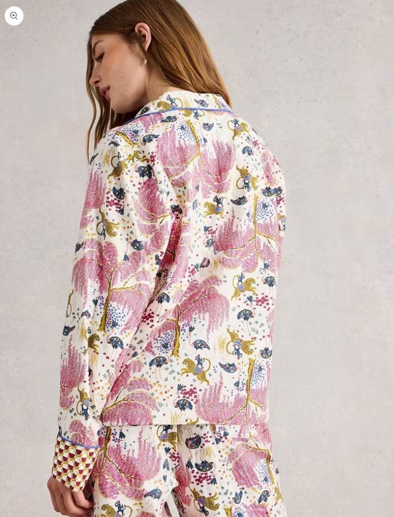 Nina Organic PJ Shirt by White Stuff in Natural