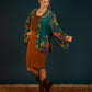 Trailing Wisteria Kimono Jacket by Powder in Teal