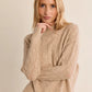 Openwork Knit Sweater by Molly Bracken in Golden Beige