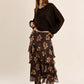 Knitted V-Neck Sweater by Molly Bracken in Chocolate