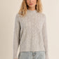 Openwork Knit Sweater by Molly Bracken in Silvery Grey