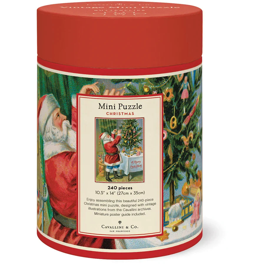 Christmas Santa 240 Pieces Mini Puzzle by Cavallini Papers & Co
