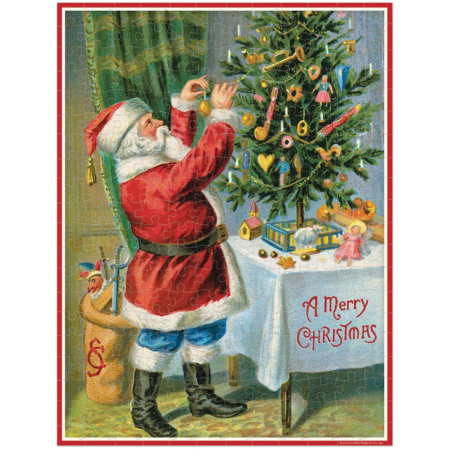 Christmas Santa 240 Pieces Mini Puzzle by Cavallini Papers & Co