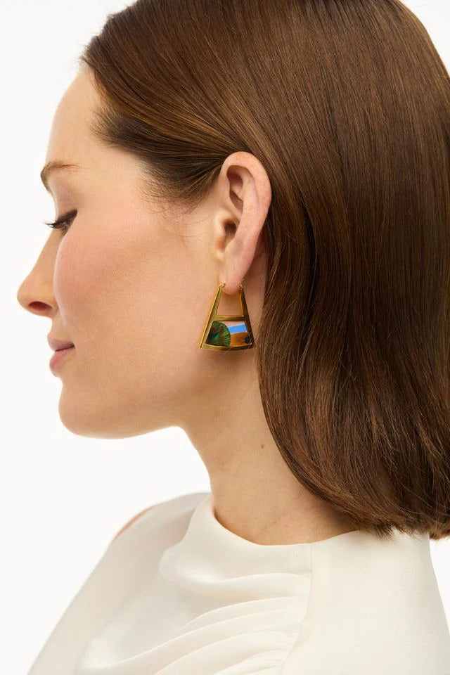 Rachel Triangle Hoop Earring by Brackish