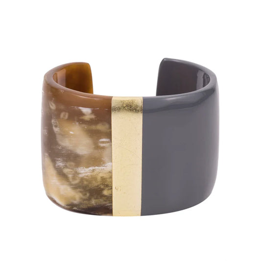 Natural Horn Cuff with Lacquer by VIVO Studios