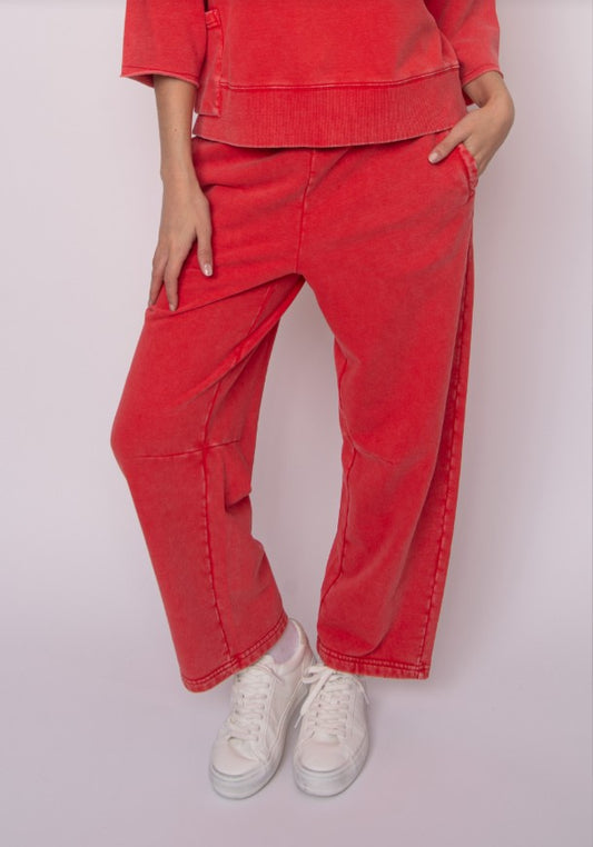 Padmala French Terry Pants by RD Style in Cherry
