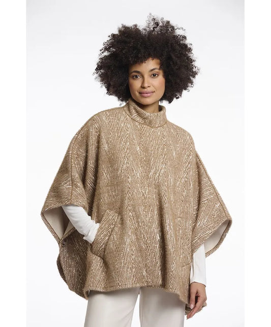 Rosanna Cape by Rino & Pelle in Brew Birch Zigzag