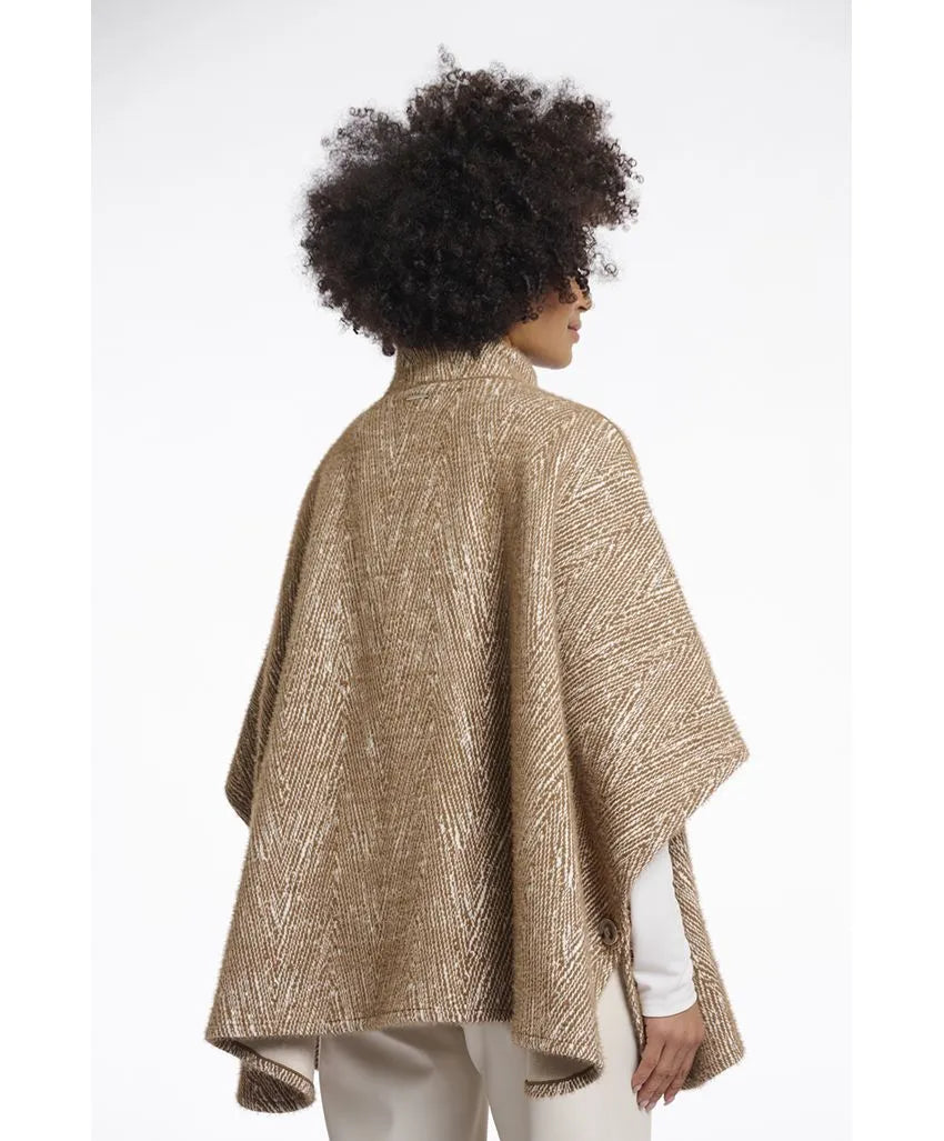 Rosanna Cape by Rino & Pelle in Brew Birch Zigzag