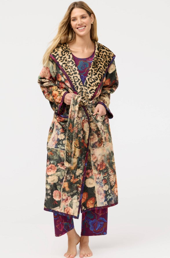 Aditi Robe (Reversible) by Johnny Was in Leopard