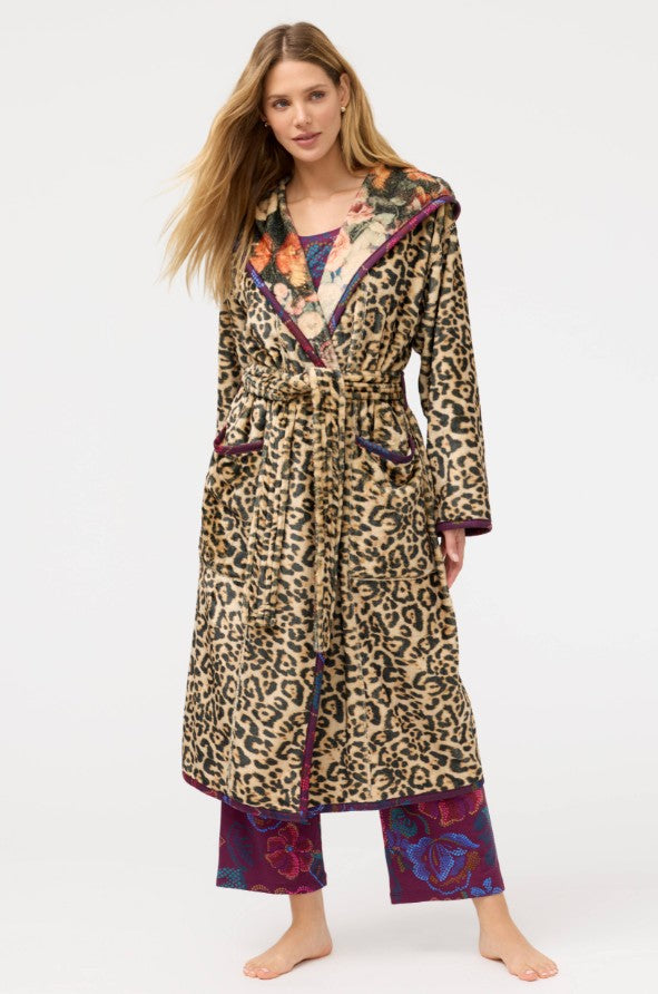 Aditi Robe (Reversible) by Johnny Was in Leopard