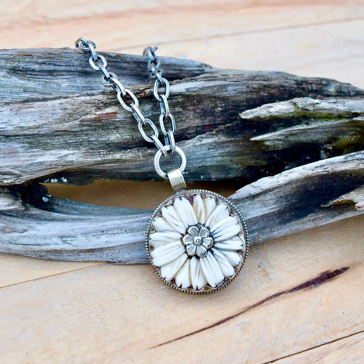 Friendship Necklace by Amy Wells Designs in Bone