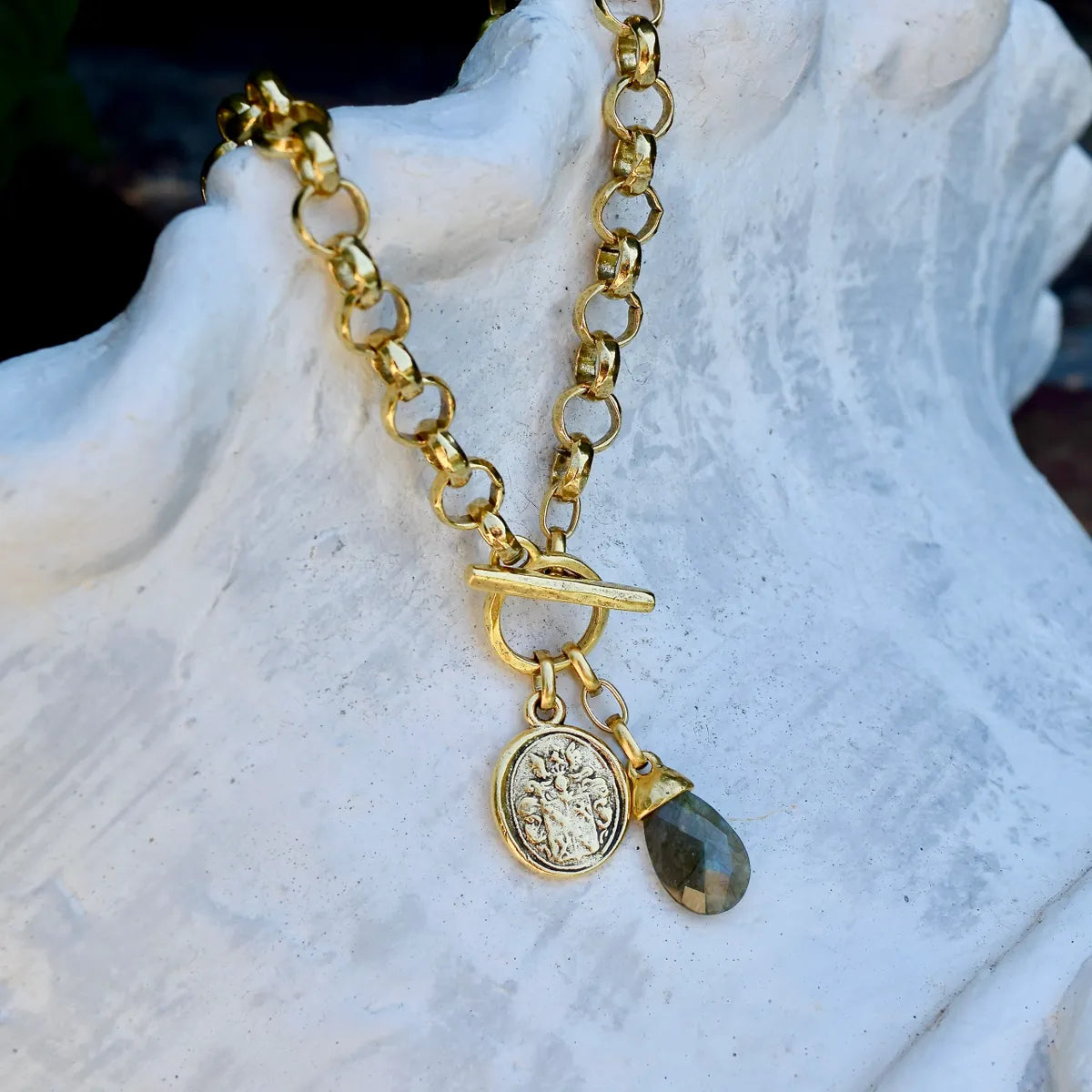 Wildflowers & Wine Necklace by Amy Wells Designs in Labradorite