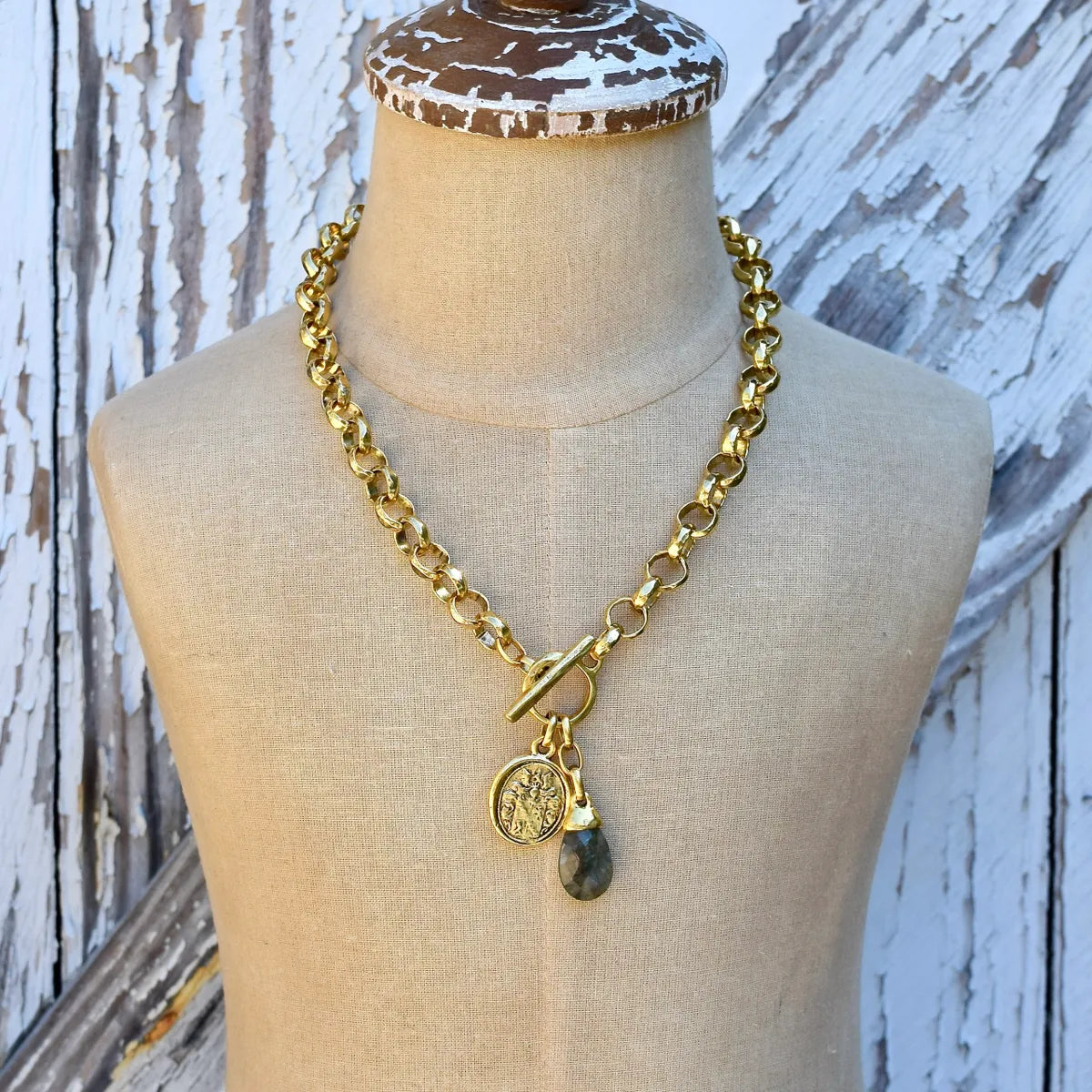 Wildflowers & Wine Necklace by Amy Wells Designs in Labradorite