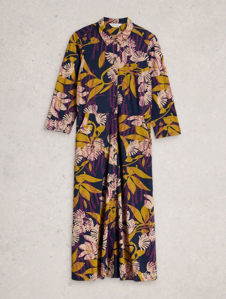 Rua Jersey Shirt Dress by White Stuff in Navy