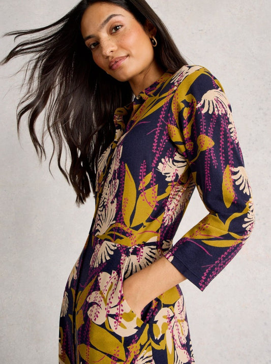 Rua Jersey Shirt Dress by White Stuff in Navy