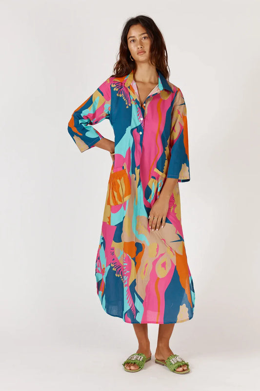Lotus Bloom Midi Dress by Ruby Yaya