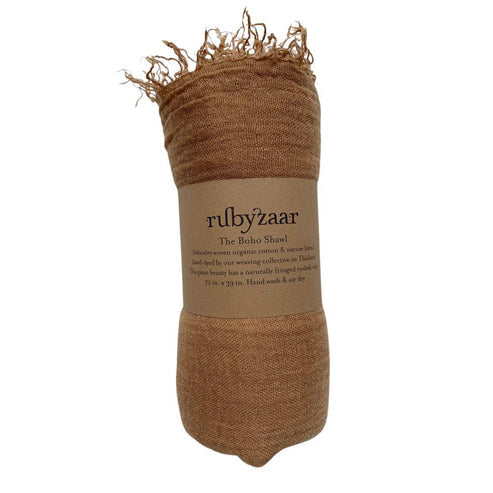 Boho Shawl by Rubyzaar in Camel