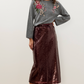 Classic Sequin Midi Skirt by Johnny Was in Red