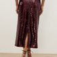 Classic Sequin Midi Skirt by Johnny Was in Red