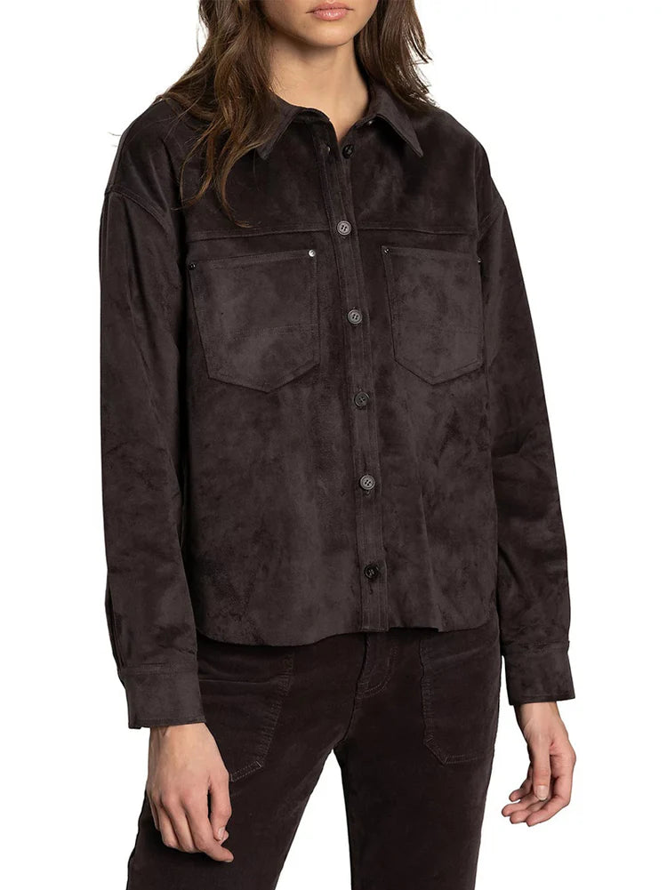 Ivy Suede Shirt by Sanctuary in Semi Sweet
