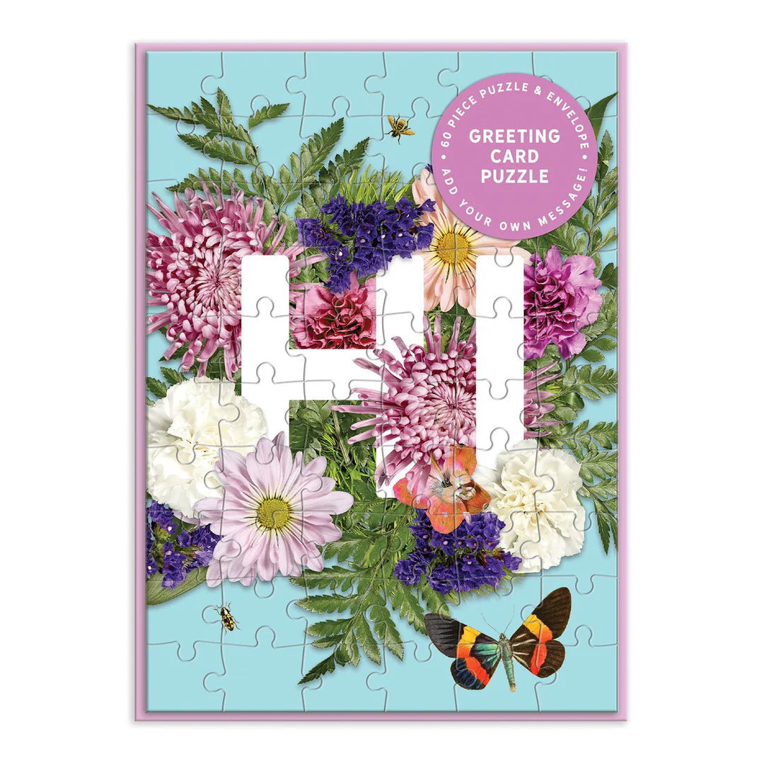 Puzzle Greeting Say It With Flowers Hi by Chronicle Books