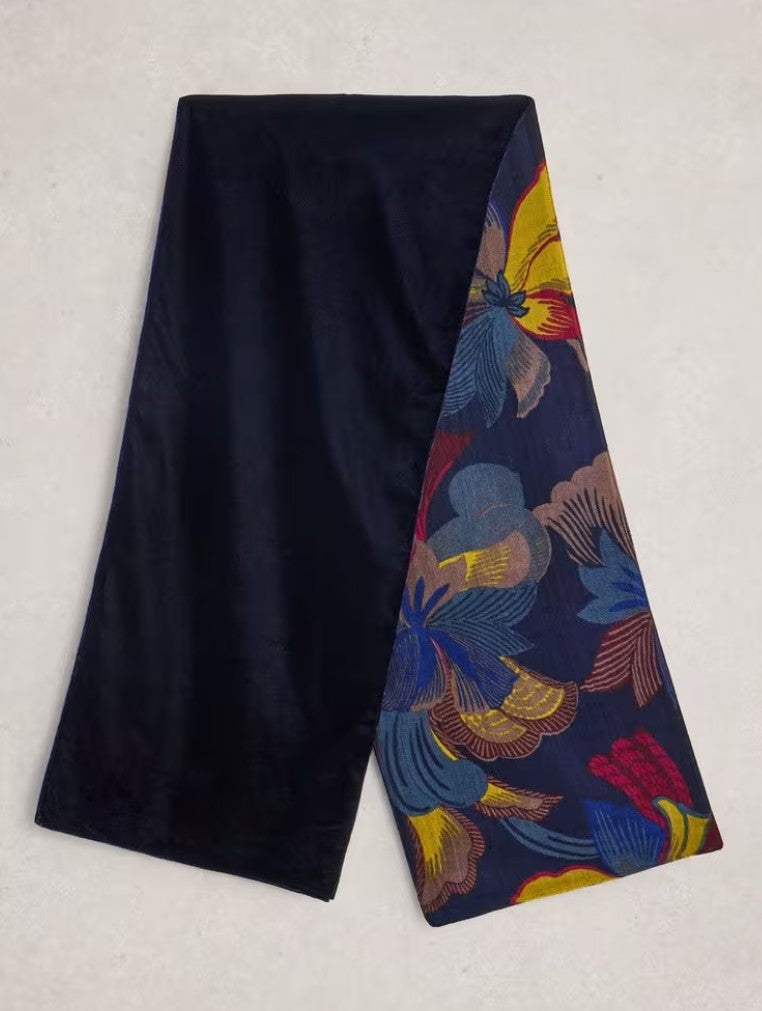 Velvet Printed Scarf by White Stuff in Blue