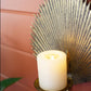 Antique Brass Palm Leaf Candle Sconce by Kalalou