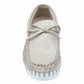 Tulip Loafer w/Laces by Ilse Jacobsen in Silver Metallic