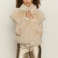 Silky Fur Vest by Sanctuary in Almond Cream