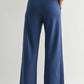 Wide Leg Ponte Jersey Knit Pants by Fun2Fun in Slate