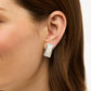 Smith Town Rectangle Stud Earring by Brackish in Sliver