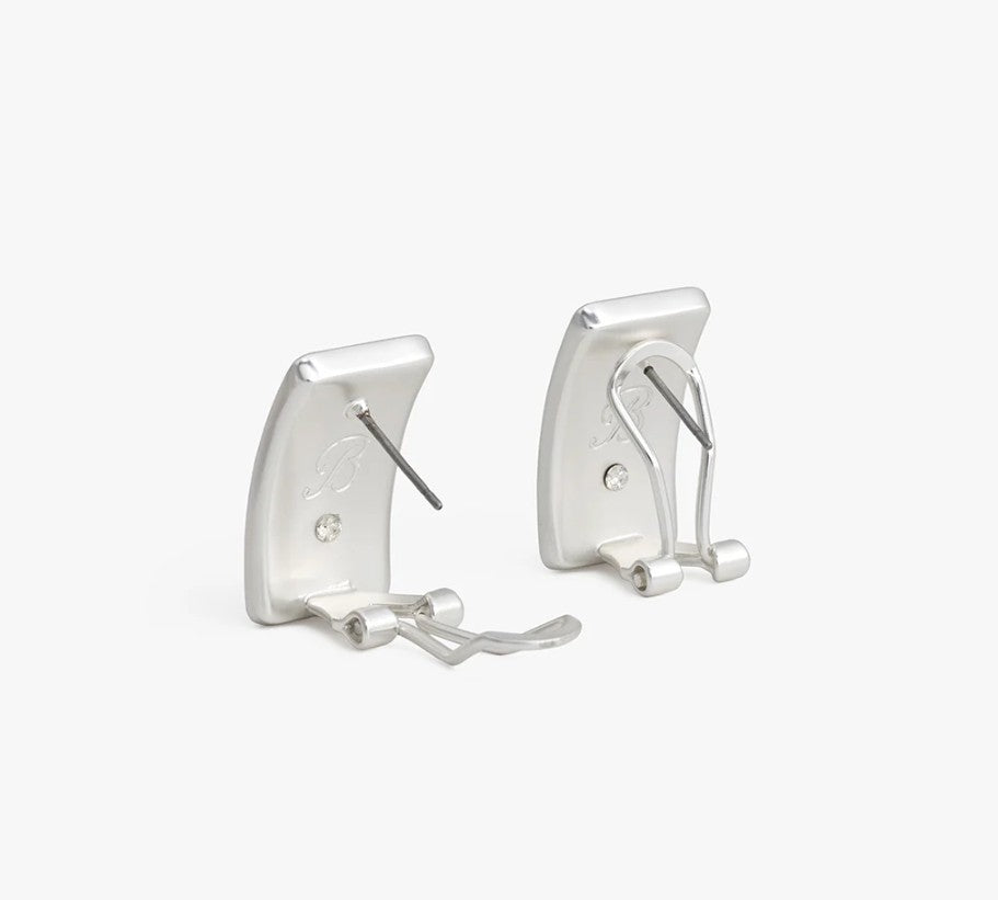 Smith Town Rectangle Stud Earring by Brackish in Sliver