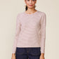 Long Sleeve Tee by ANTHEM the label in Oatmeal/Stripe