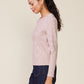 Long Sleeve Tee by ANTHEM the label in Oatmeal/Stripe