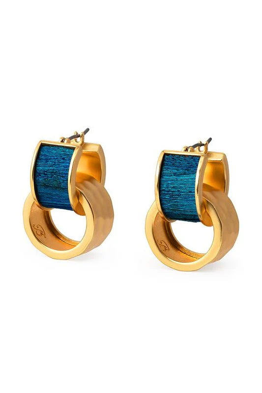 Eleuthera Two Piece Hoop Gold by Brackish in Gold