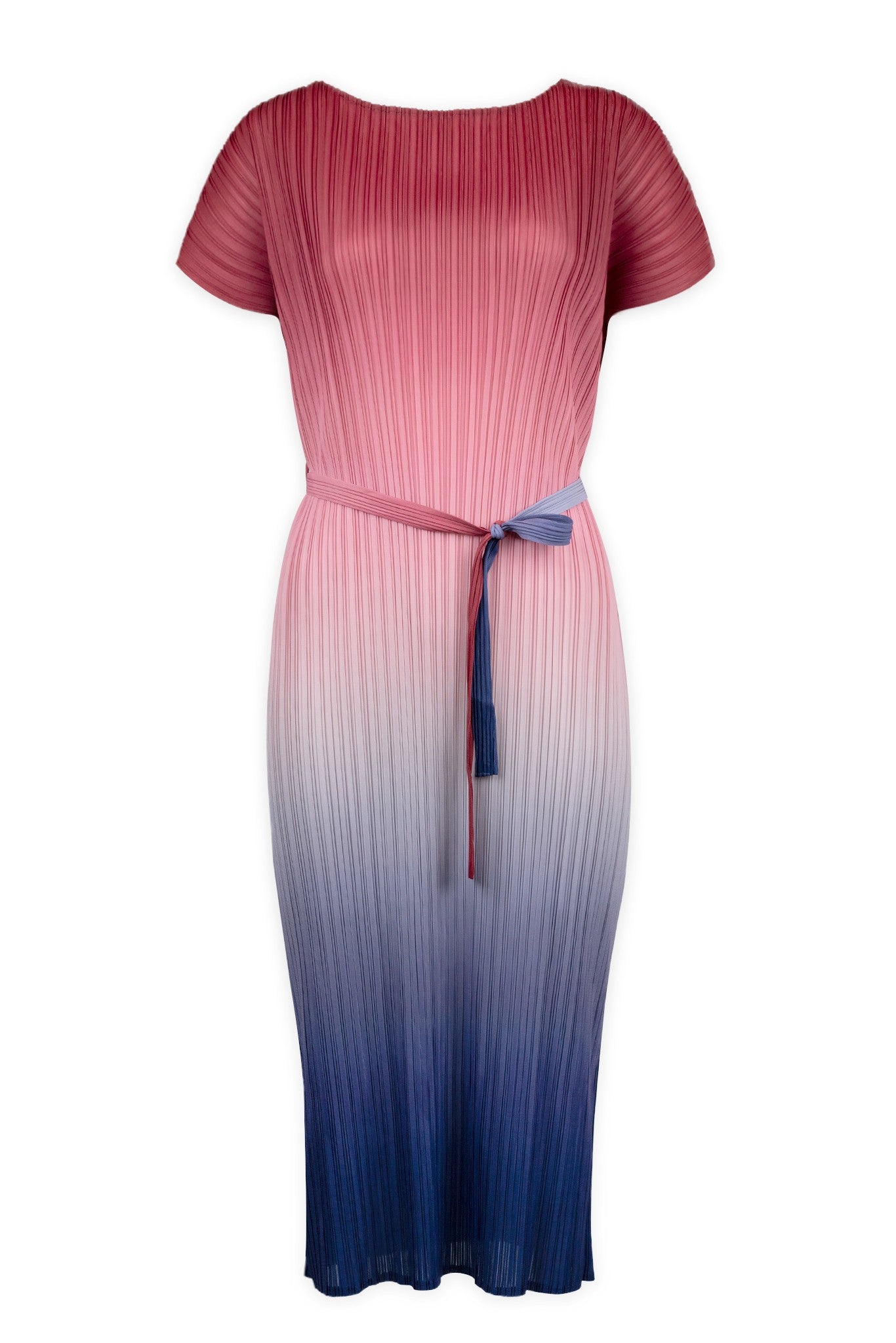 Valentina Ombre Plisse Dress by Wild Cosmos in Sunset Multi