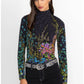 The Jaine Favorite Button Back Mock Neck by Johnny Was in Magic Garden