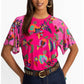 The Janie Favorite Flutter Raglan Sleeve Top by Johnny Was in Hot Verney