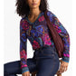 The Janie Favorite Long Sleeve V-Neck Swing Tee by Johnny Was in Aphaia