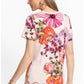 The Janie Favorite Short Sleeve Henley Tee by Johnny Was in Rosabelia