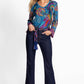 The Janie Favorite V-Neck Kimono Sleeve Tee by Johnny Was in Thalassa