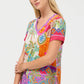 The Janie Favorite Short Sleeve V-Neck Swing Tee by Johnny Was in Avelar